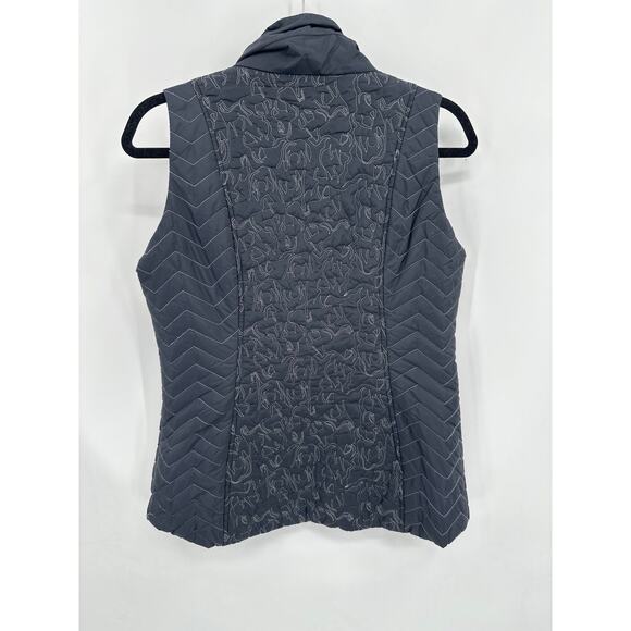 Kerrits Equestrian Vest with horse print quilting Size Small Black - Picture 3 of 7